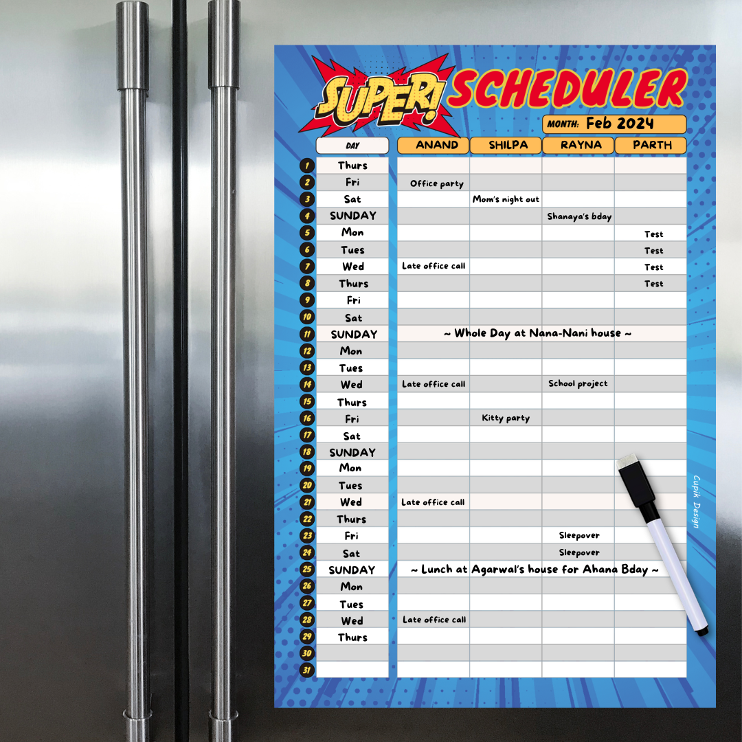 Superheroes Super Scheduler