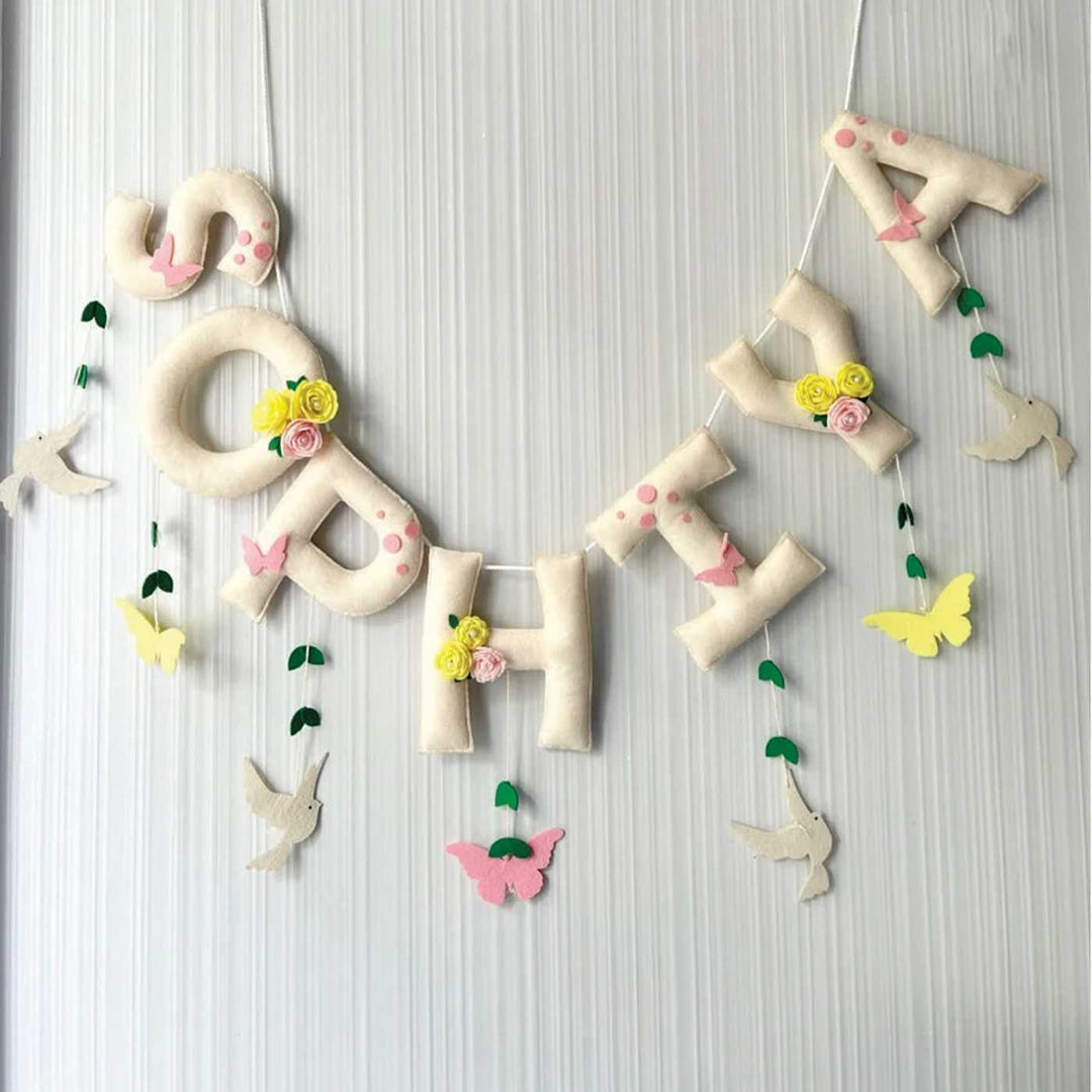 Babble Wrap Birds & Butterflies Name Bunting/Garland