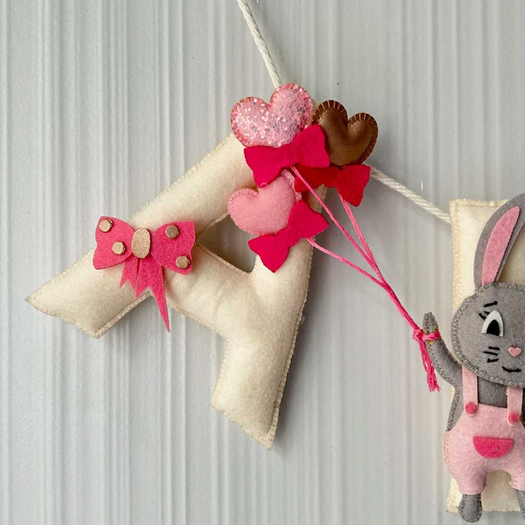 Babble Wrap Daisy The Rabbit Name Bunting/Garland