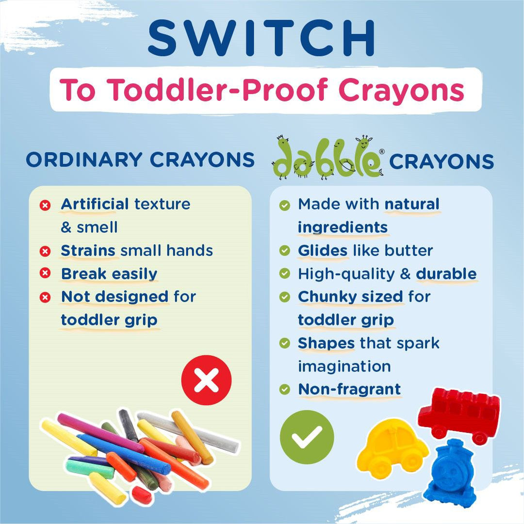 Dabble Playart Crayons | Inspires multi-sensory colouring experience