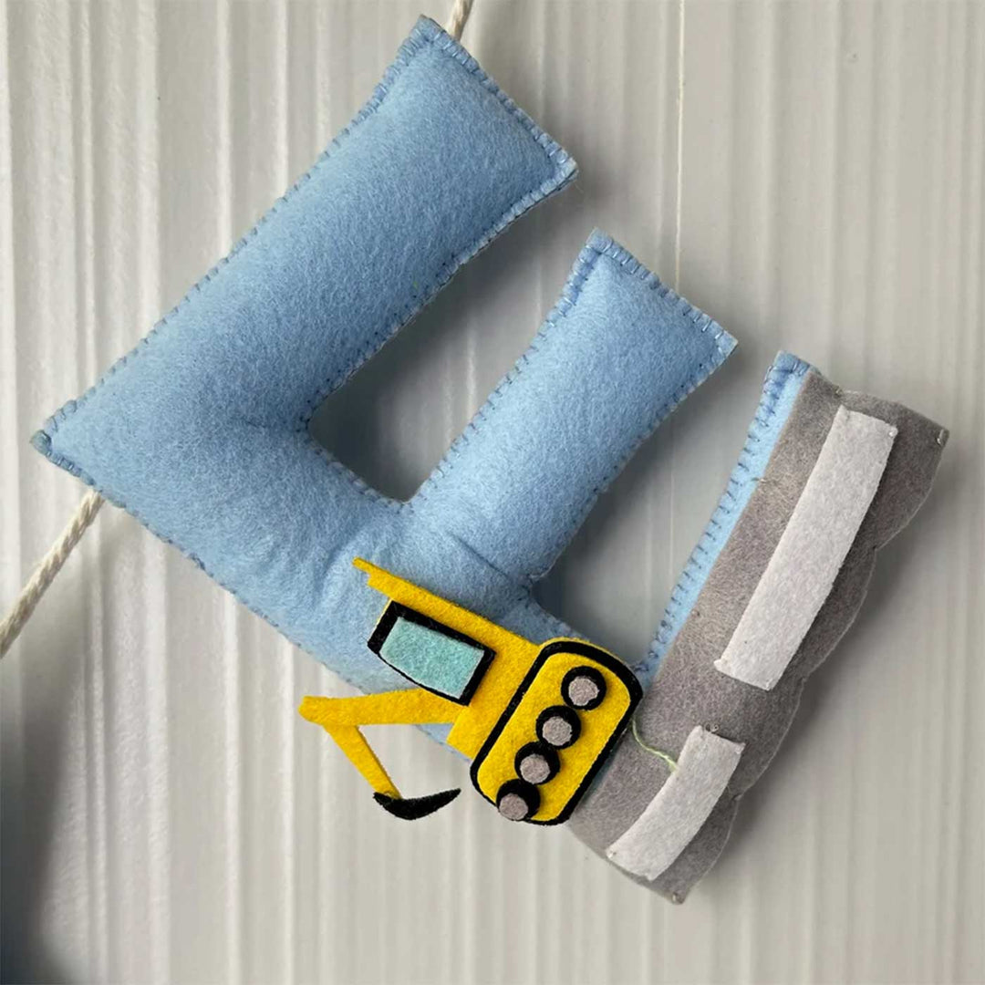 Babble Wrap Road Building Name Bunting/Garland