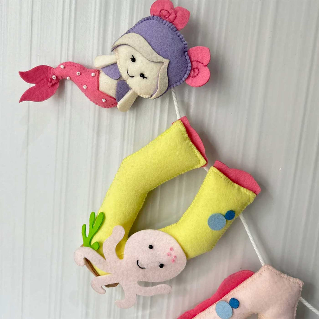 Babble Wrap Pink Mermaid Name Bunting/Garland