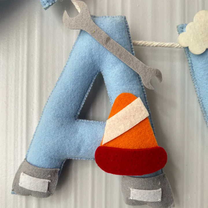 Babble Wrap Road Building Name Bunting/Garland