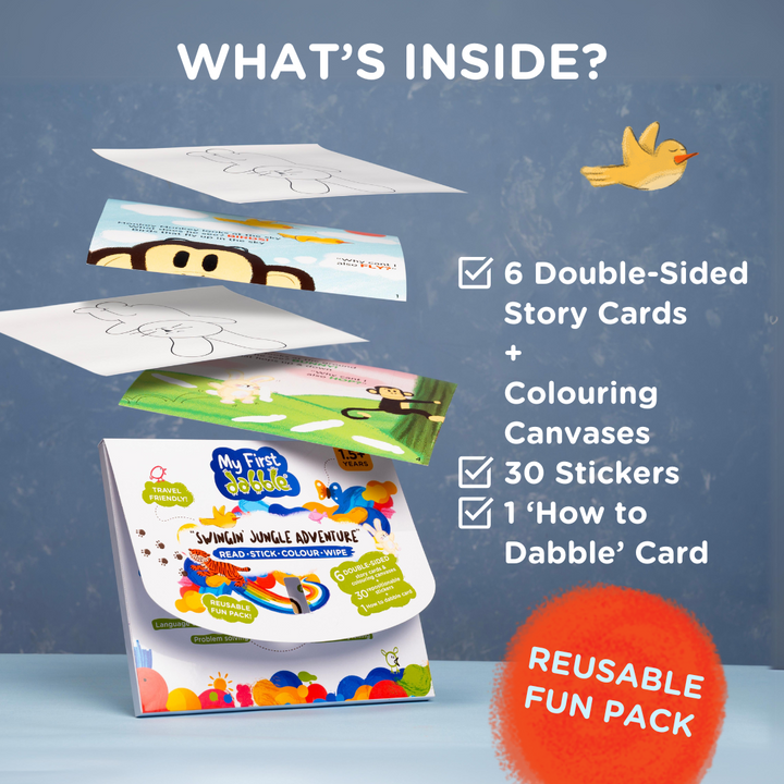 My First Dabble Swingin’ Jungle Adventure | Reusable Story Card Set