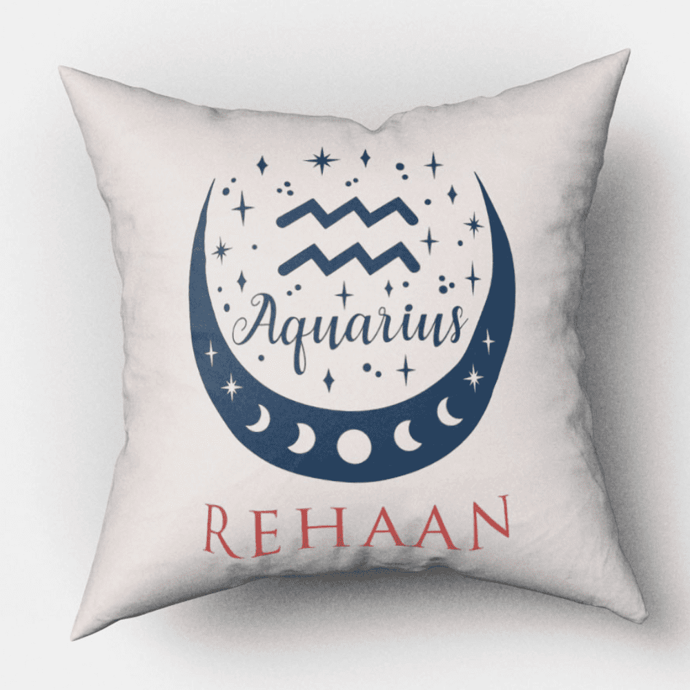 Zodiac Cushion (personalised) - Aquarius