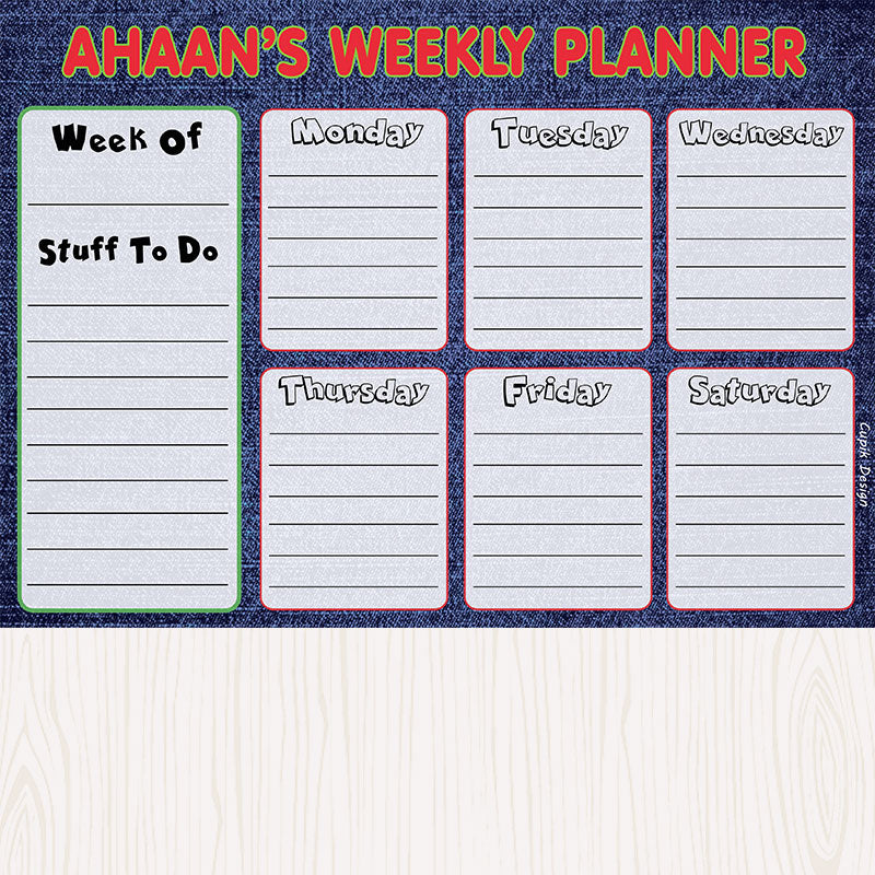 Denim Activity Planner Pad