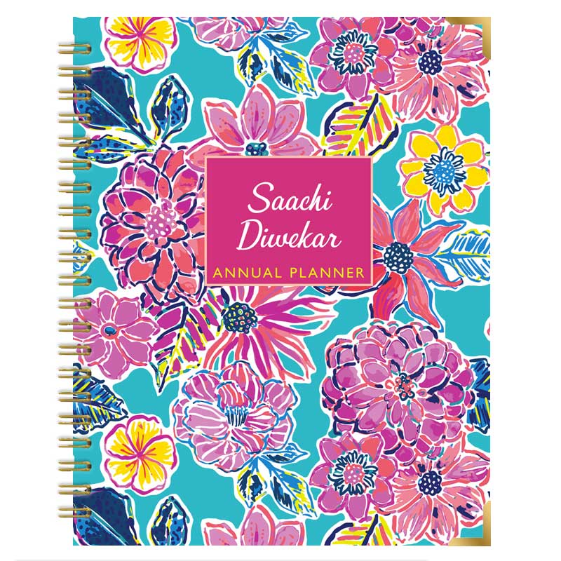 Fuschia Aqua Annual Planner - Undated