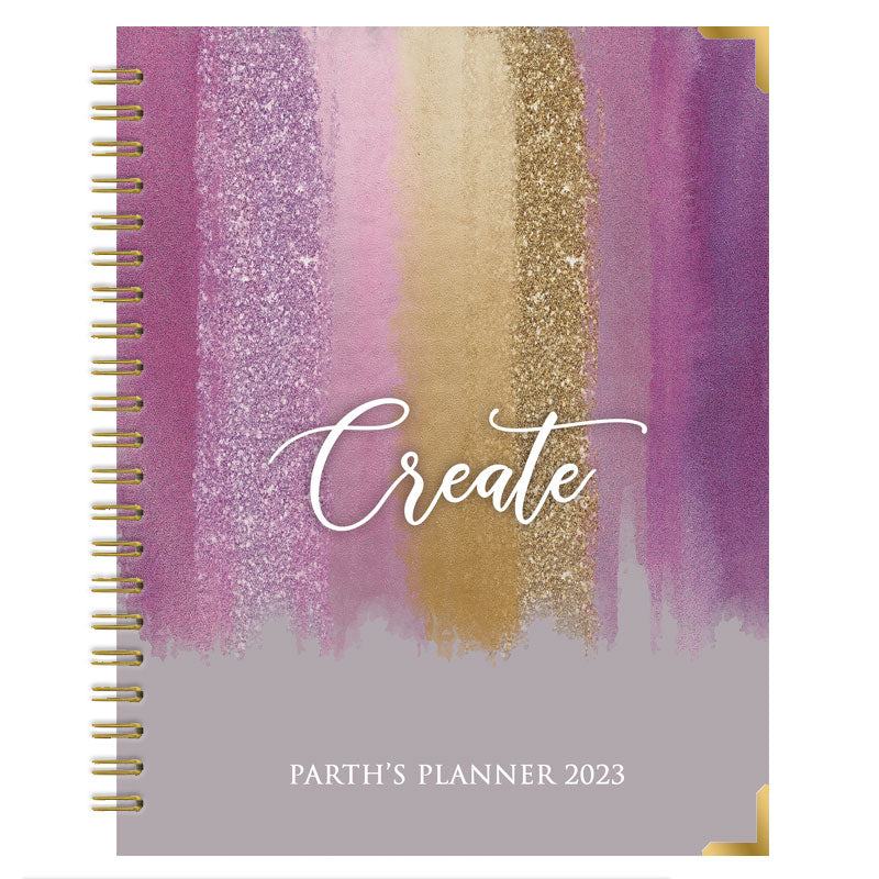Mauve Paint Annual Planner (Undated)