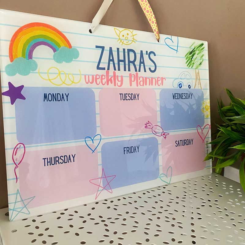 Arty Corner Weekly Planner - Acrylic