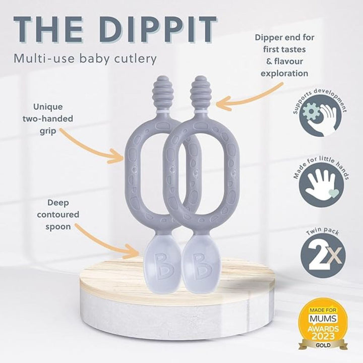 Dippit Multi Stage Baby Weaning Spoon and Dipper Mint - Pack of 2
