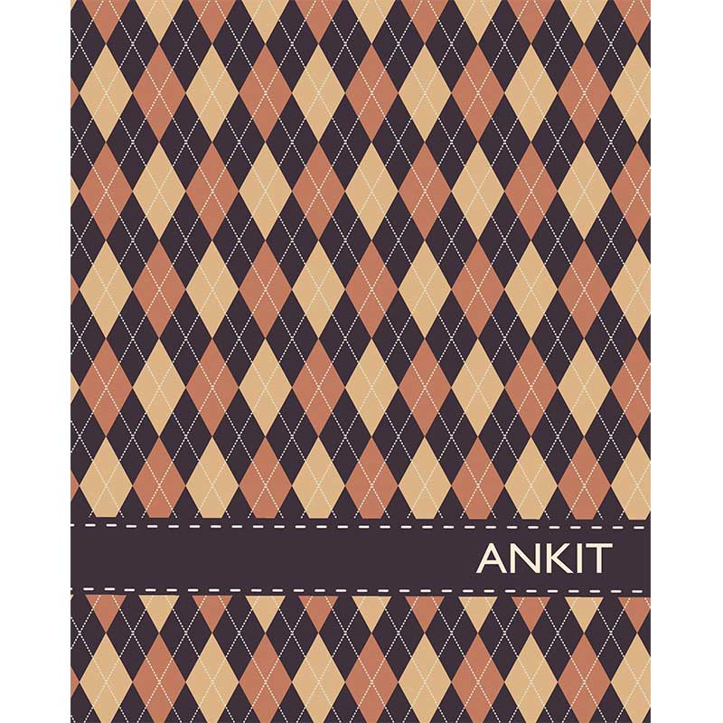 Brown Diamonds Hardbound Notebook