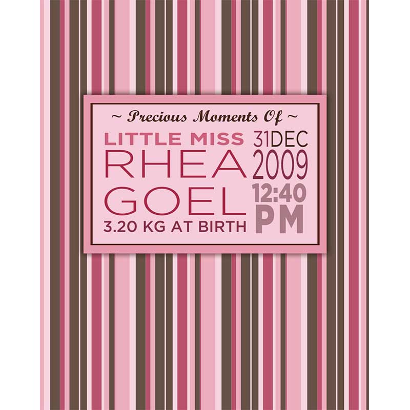 Pink Stripes Hardbound Notebook