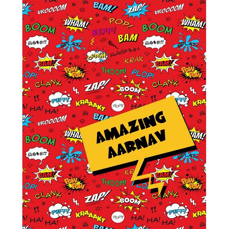 Red Comic Hardbound Notebook
