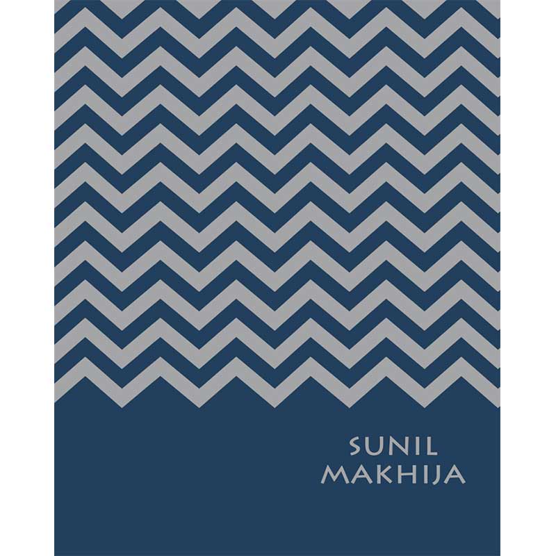 Blue Chevron Hardbound Notebook