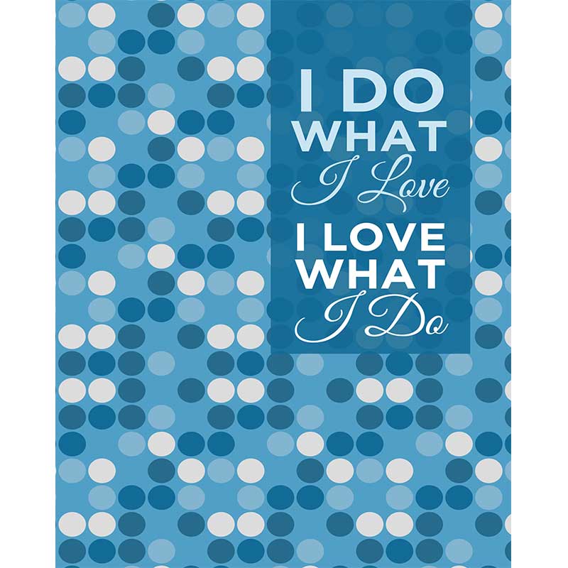Blue Dots Hardbound Notebook
