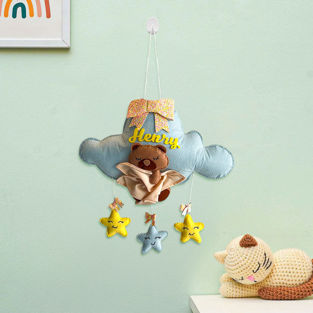 Babble Wrap Bear Hug's Blanket Name Hanging