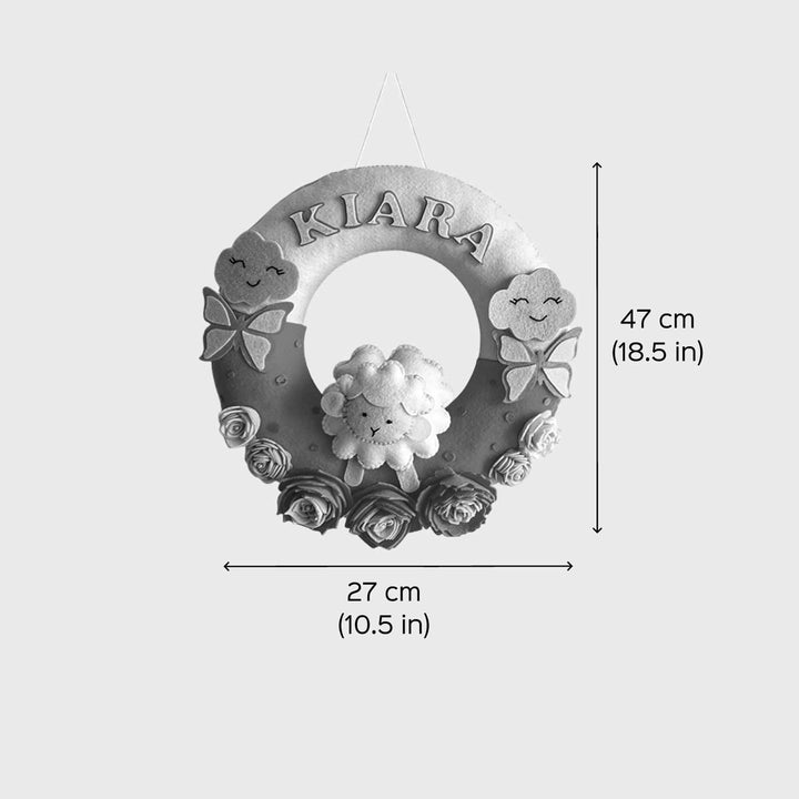 Babble Wrap Daisy Sheep Name Hanging