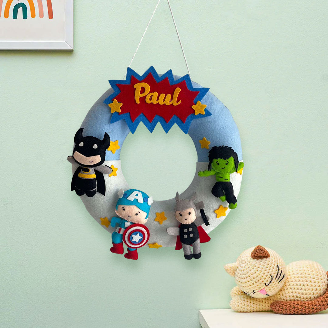 Babble Wrap Superheroes Assemble Name Hanging