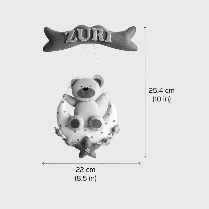 Babble Wrap  Teddy's Starry Moon Name Hanging