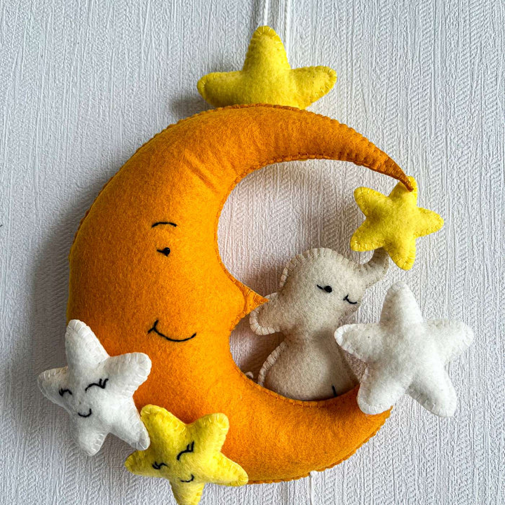 Babble Wrap  Baby Ellie on a Moon Name Hanging