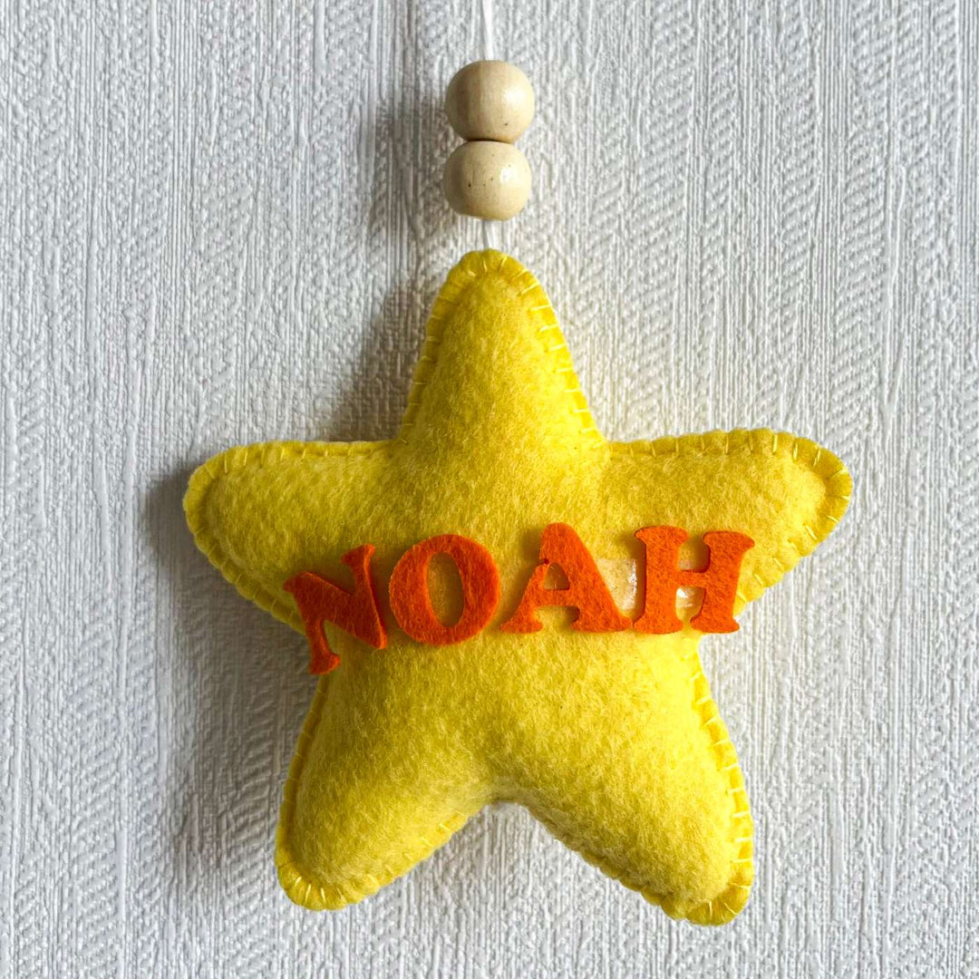Babble Wrap  Baby Ellie on a Moon Name Hanging