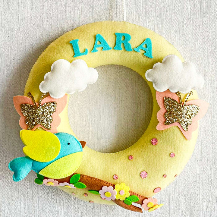 Babble Wrap  Chirping Songbird Name Hanging
