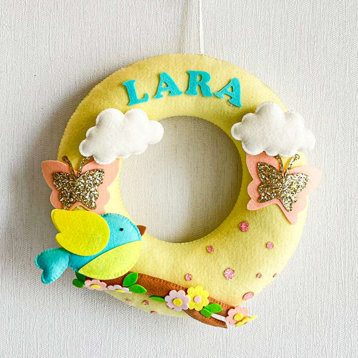 Babble Wrap  Chirping Songbird Name Hanging