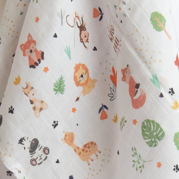 Baby Animals- Reversible Bib & Burpy Cloth Set