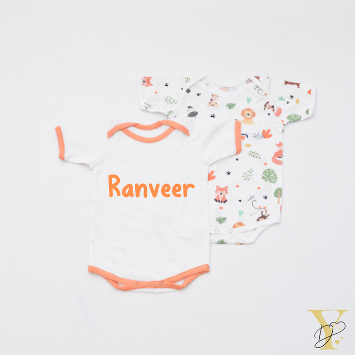 Baby Animals Bodysuits - Set Of 2