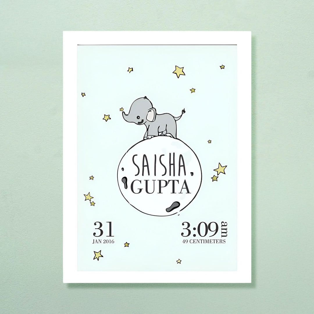 Birth Statistics Frame - Little Ellie