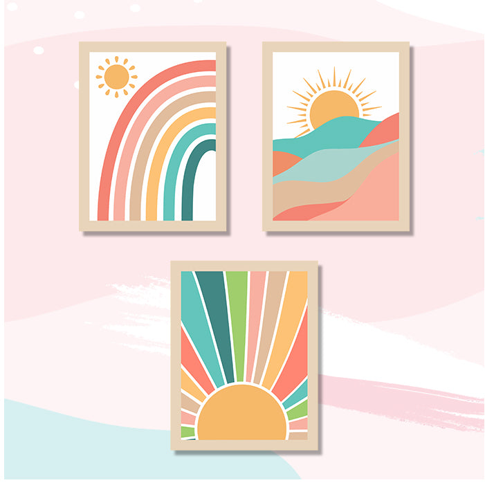 Rainbow Wall Hanging Décor – Solid Color Boho Home Accent Art