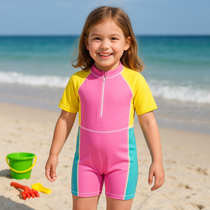 Candy Splash Zip-Up Swimsuit