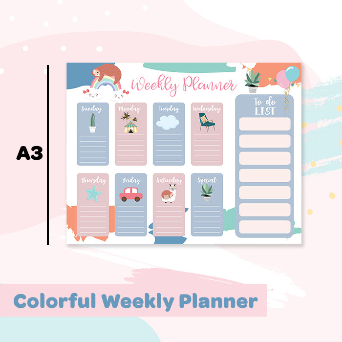 Kids Weekly Planner - Colorful