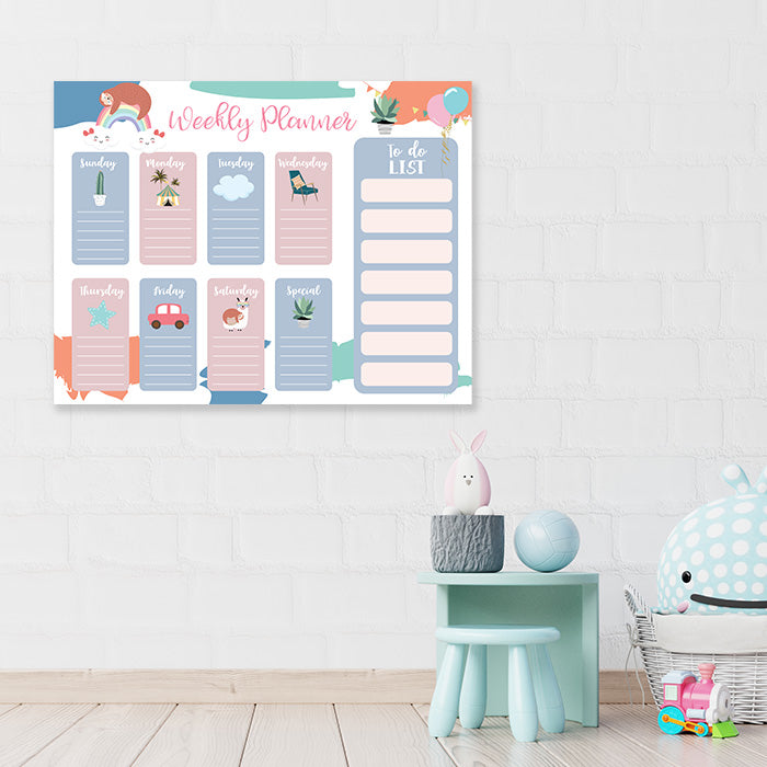 Kids Weekly Planner - Colorful