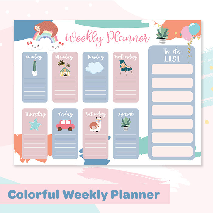 Kids Weekly Planner - Colorful