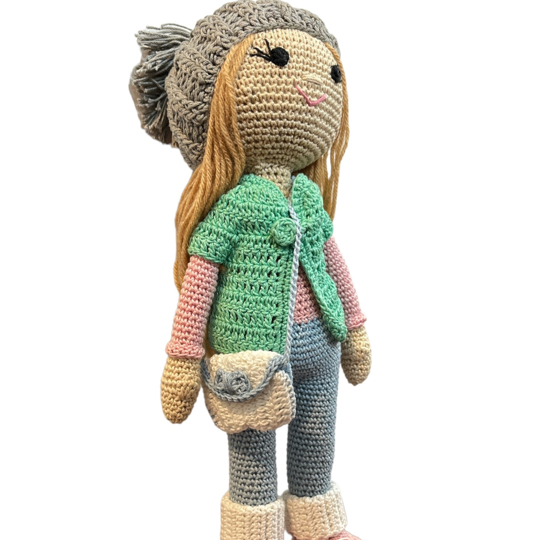 Crochet Doll - Beanie Belle (Aqua-Blue)