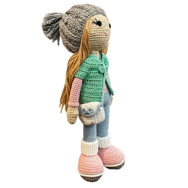 Crochet Doll - Beanie Belle (Aqua-Blue)