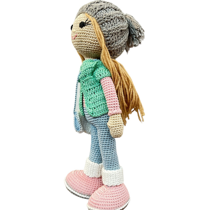 Crochet Doll - Beanie Belle (Aqua-Blue)