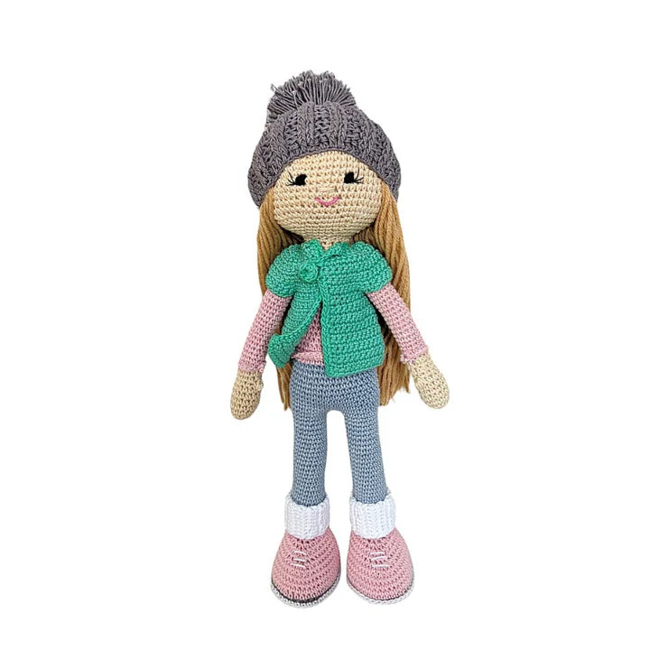 Crochet Doll - Beanie Belle (Aqua-Blue)