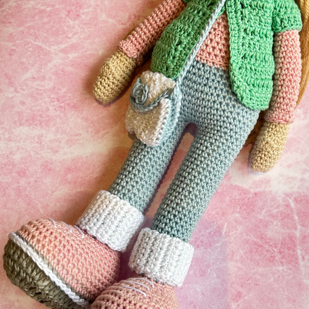 Crochet Doll - Beanie Belle (Aqua-Blue)
