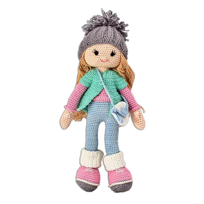 Crochet Doll - Beanie Belle (Aqua-Blue)