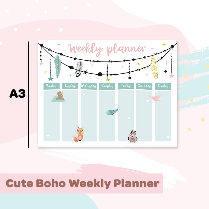 Kids Weekly Planner - Cute Boho