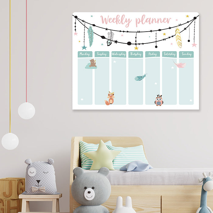 Kids Weekly Planner - Cute Boho