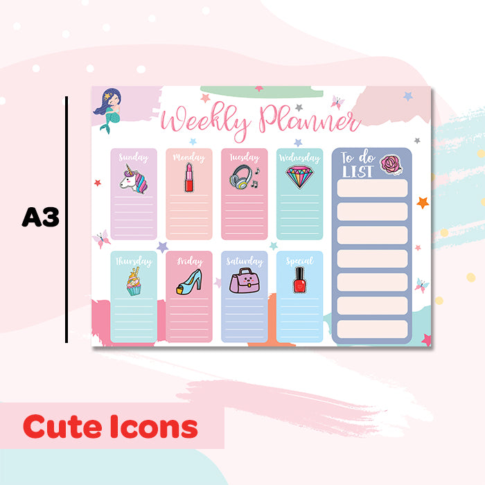 Kids Weekly Planner - Cute Icons