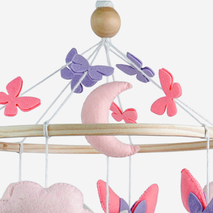 Babble Wrap Cot / Crib Mobile - Fluttering Burrows