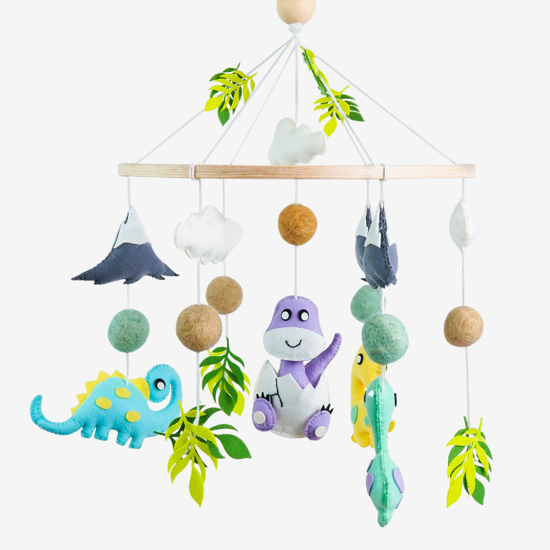 Babble Wrap Cot / Crib Mobile - Dino Doze