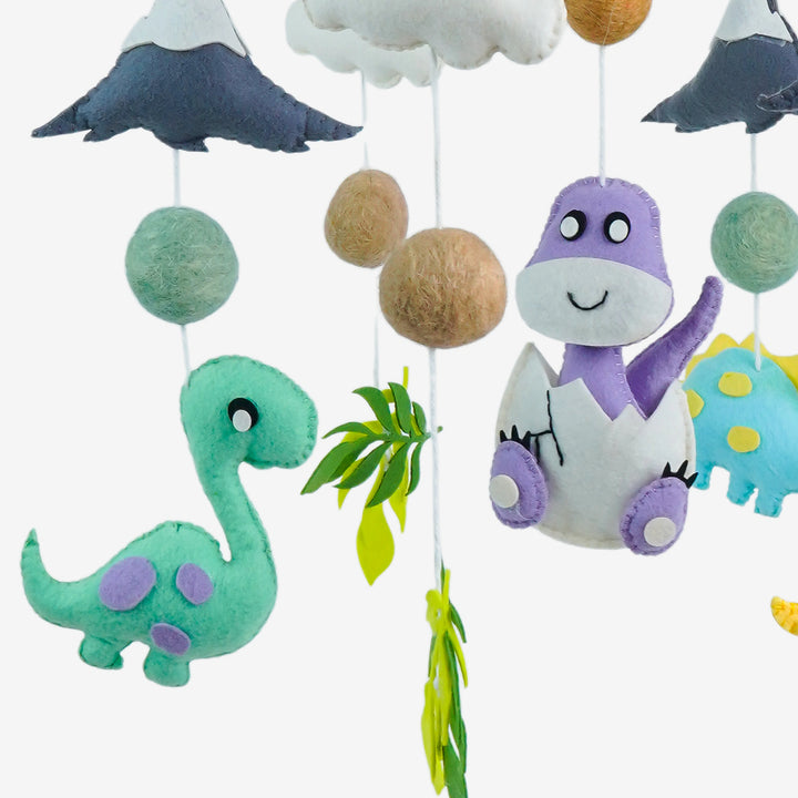Babble Wrap Cot / Crib Mobile - Dino Doze