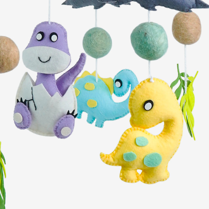 Babble Wrap Cot / Crib Mobile - Dino Doze