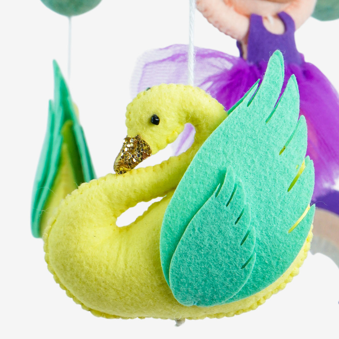 Babble Wrap Cot / Crib Mobile - Swan Song Carousel