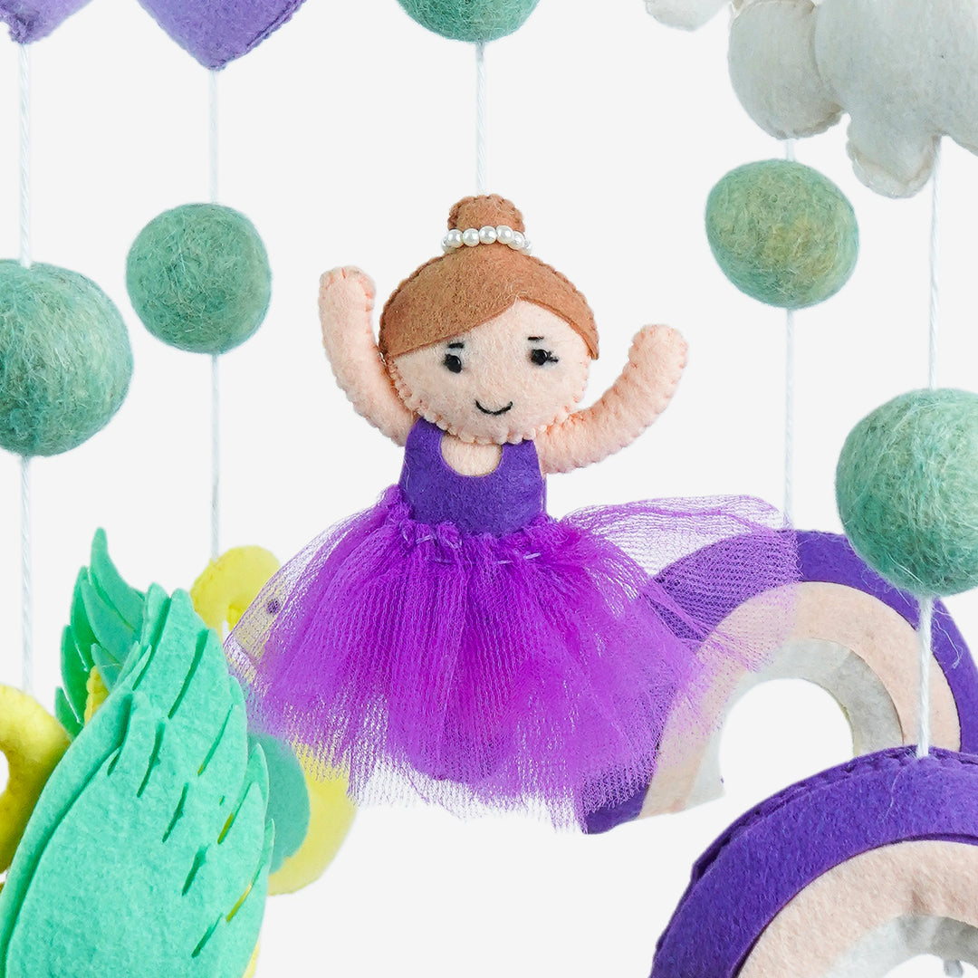 Babble Wrap Cot / Crib Mobile - Swan Song Carousel